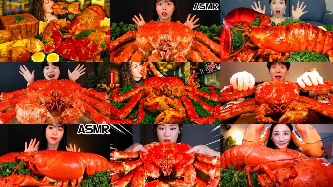ULTIMATE GIANT SEAFOOD MUKBANG COMPILATION 💯 SATISFYING BIG BITES SEAFOOD BOIL EATING SOUND ASMR 