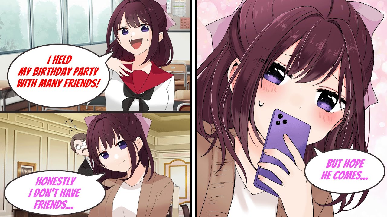 ［Manga dub] A super rich girl told me she would have a huge birthday party at home but...［RomCom］