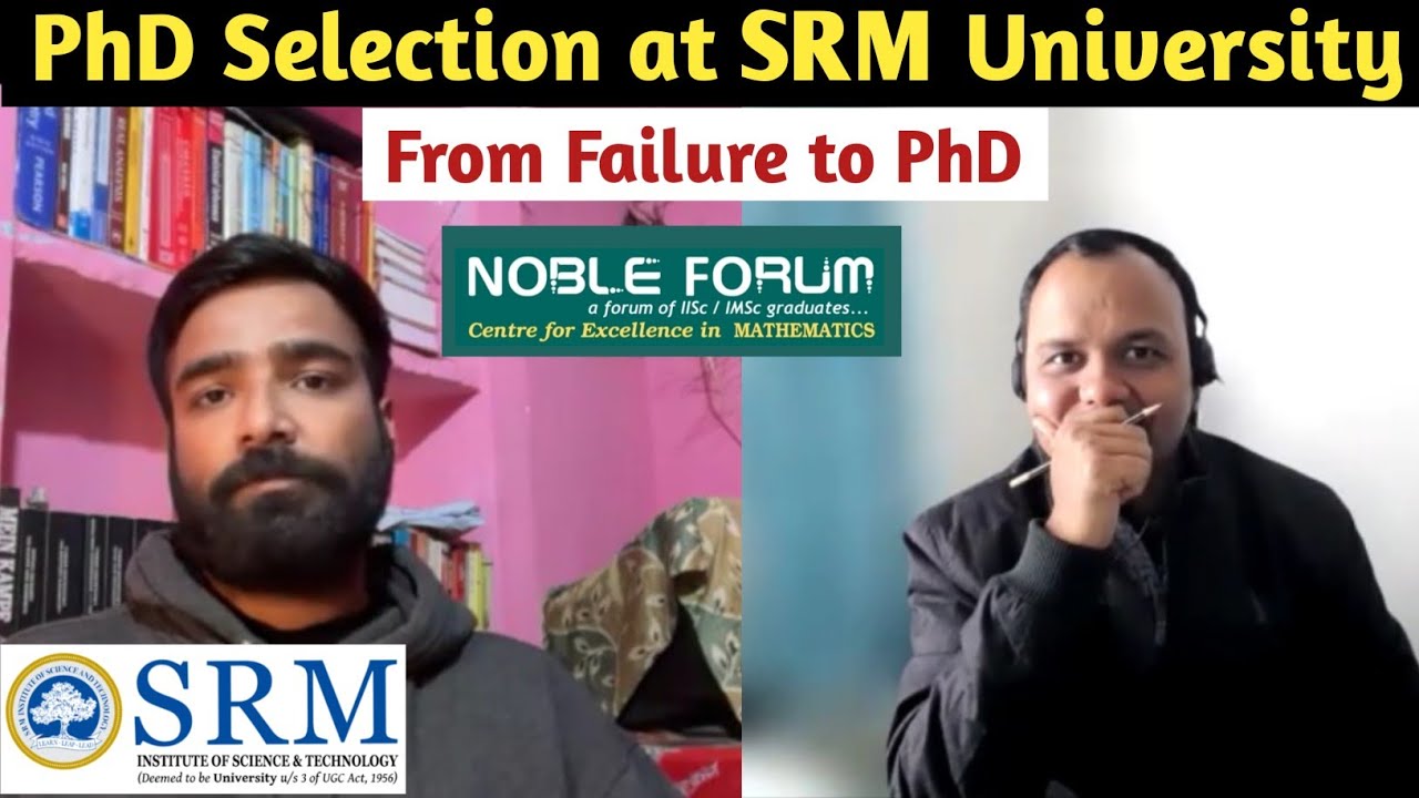 Interview Talk | PhD Selection at SRM University, AP | Aman | Faced Many Failures | Noble Forum