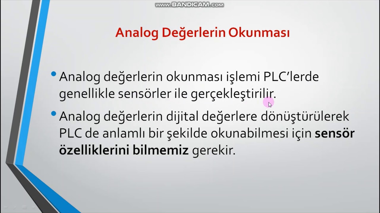 PLC'de Analog İşlemler Konu Anlatımı Temel Seviye