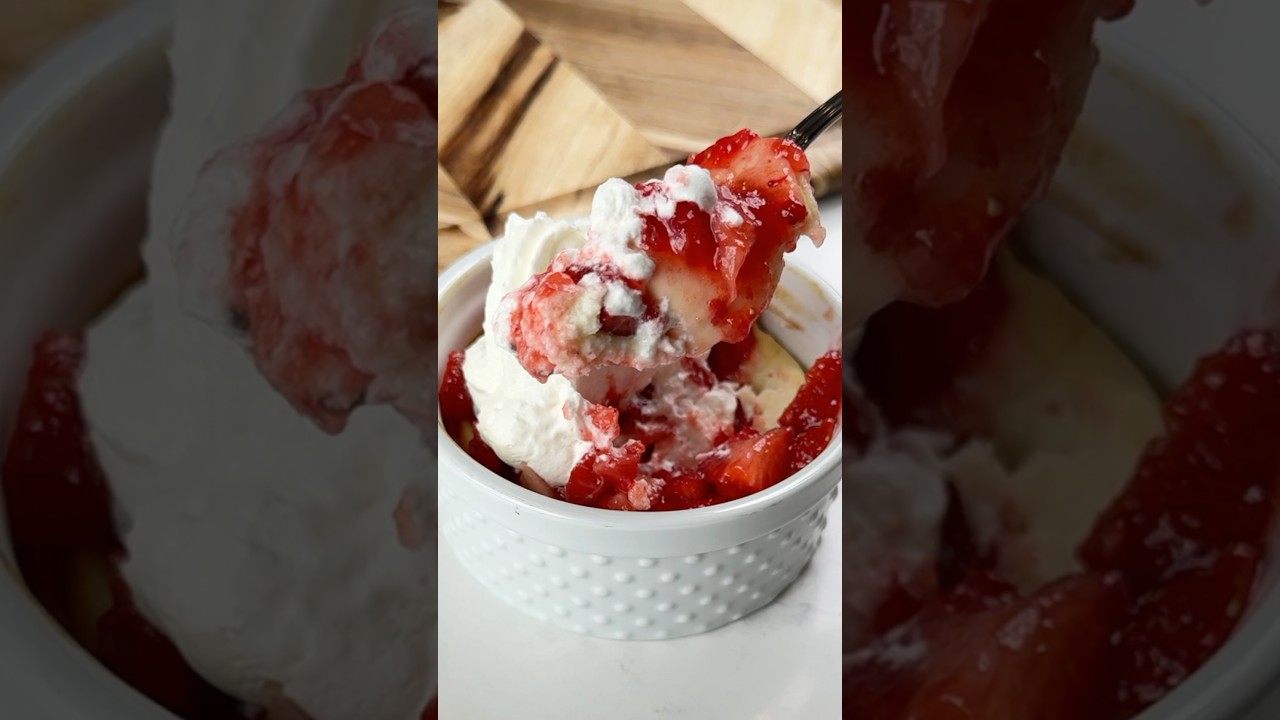 Клубничный пирог с высоким содержанием белка 😋🍓🍰