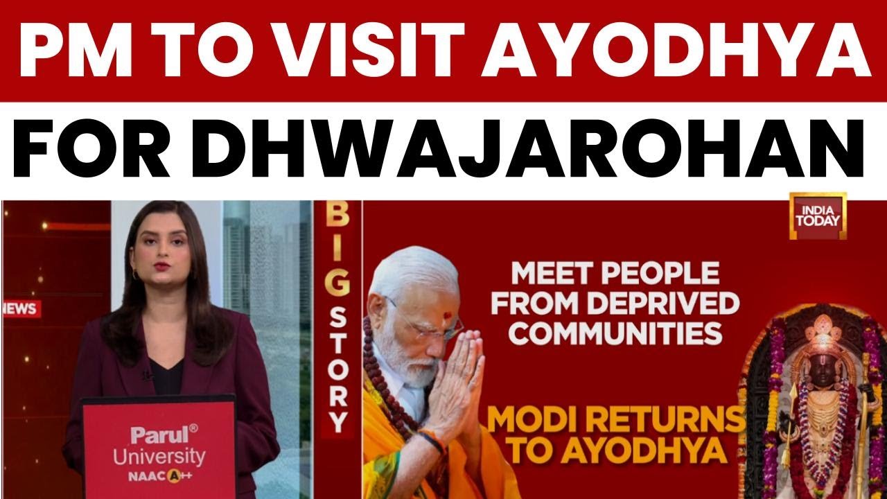 PM Modi in Ayodhya for Ram Temple's Final Ceremony, Dhwaja Rohan on Nov 25 | India Today News