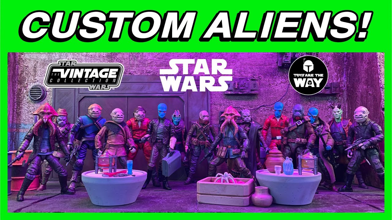 Star Wars The Vintage Collection Custom Alien Figures! | Squidhead, Snaggletooth, Walrus Man & More!