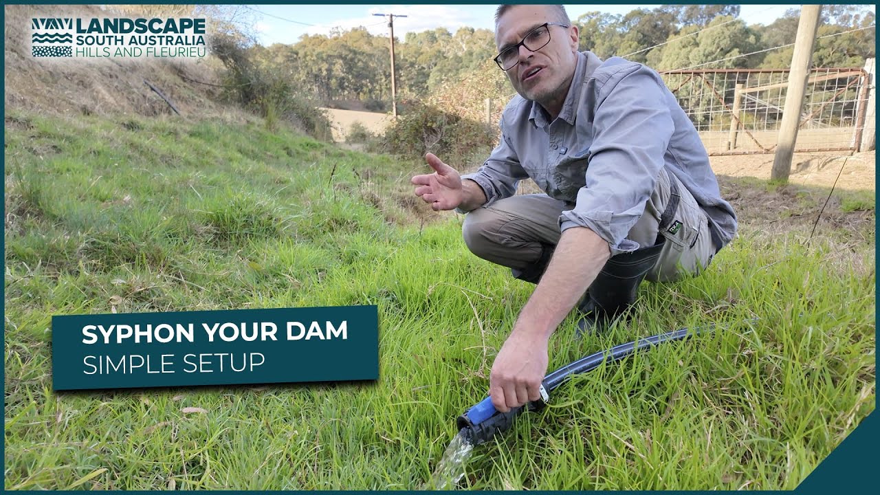 Set up a simple syphon system to control the water in your dam