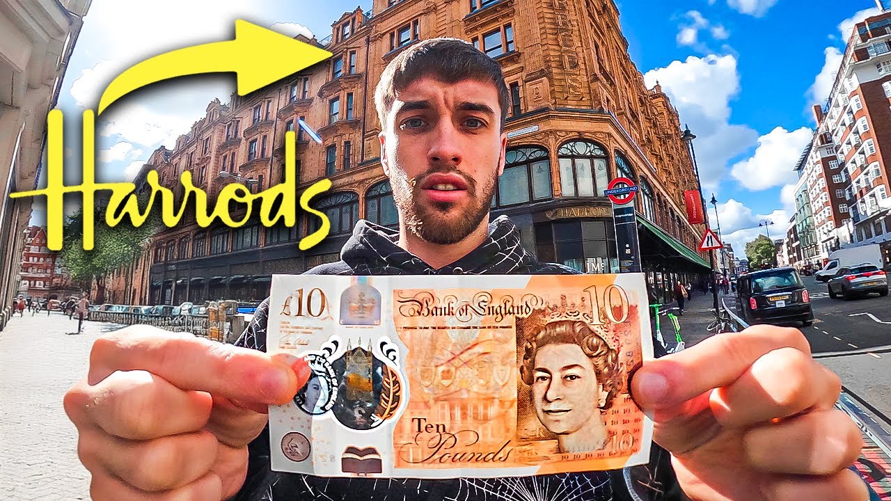 £10 Budget Challenge in Harrods, London 🇬🇧