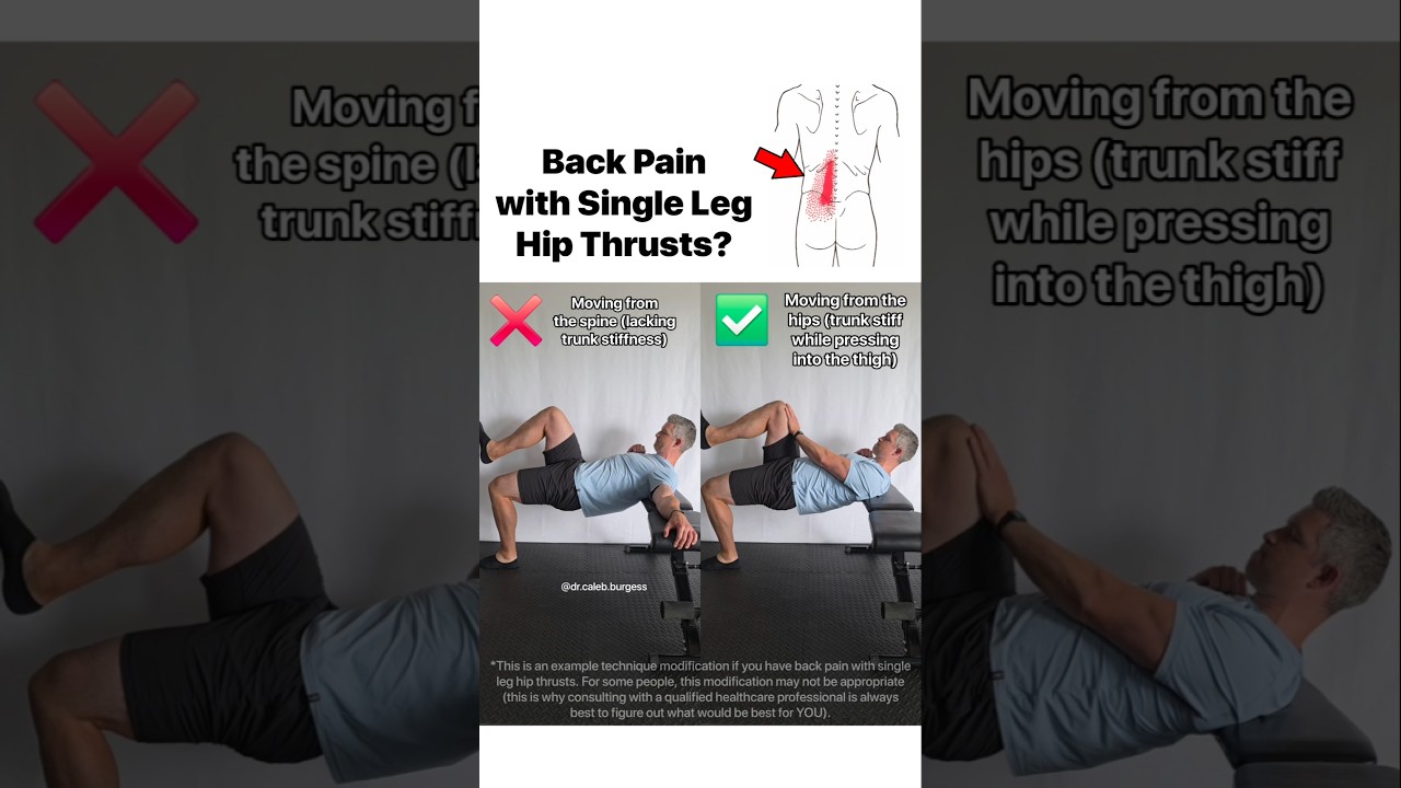 How to Fix BACK PAIN with SINGLE LEG HIP THRUSTS