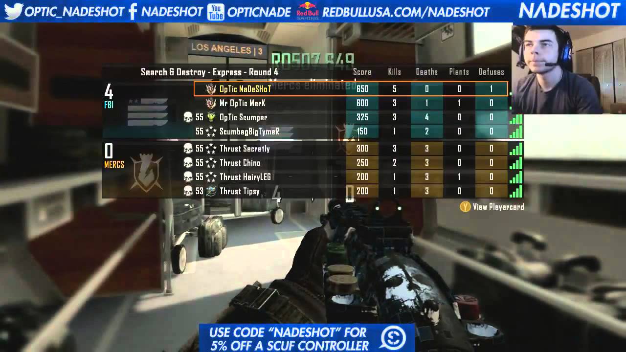 Nadeshot with the 1v4 MLG Ninja Defuse!
