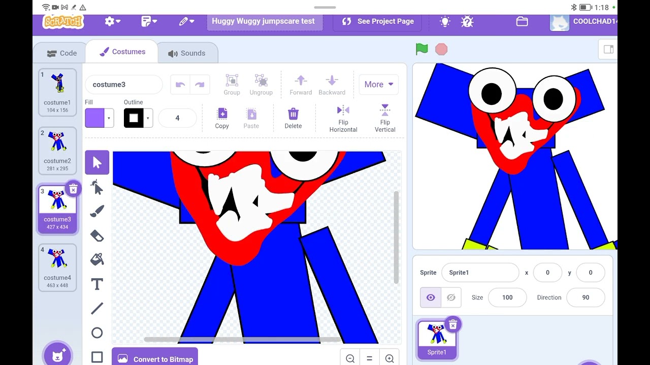 How to make Huggy Wuggy jumpscare 