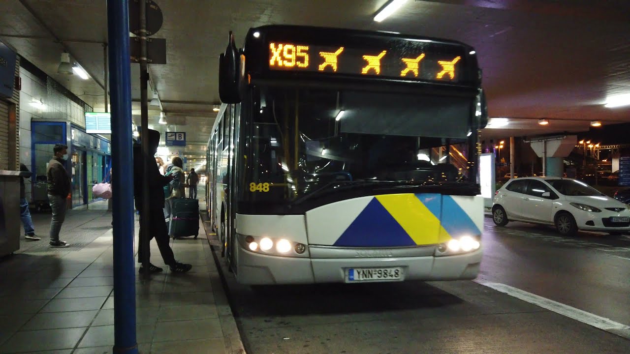 Airport Bus X95 Express to Syntagma square in Athens, Greece