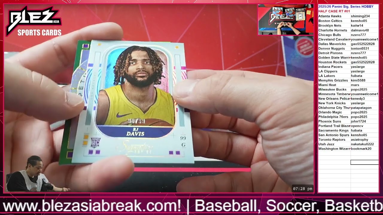 2025 26 Panini Signature Series Basketball Half Case RT #01