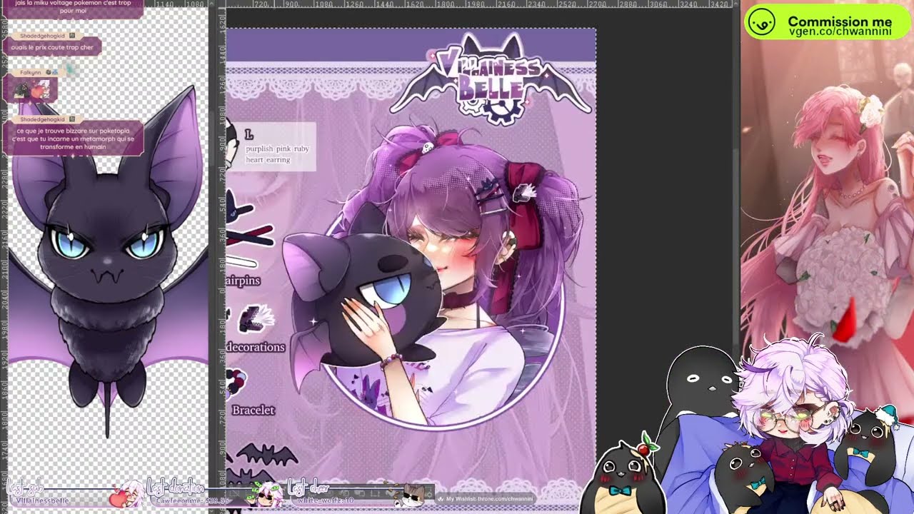 Art Stream with rainy BGM ☂️🌧️ | VOD 2