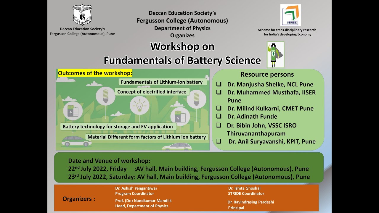 Dr. Anil Suryavanshi: Batteries: Fundamental to Fabrication