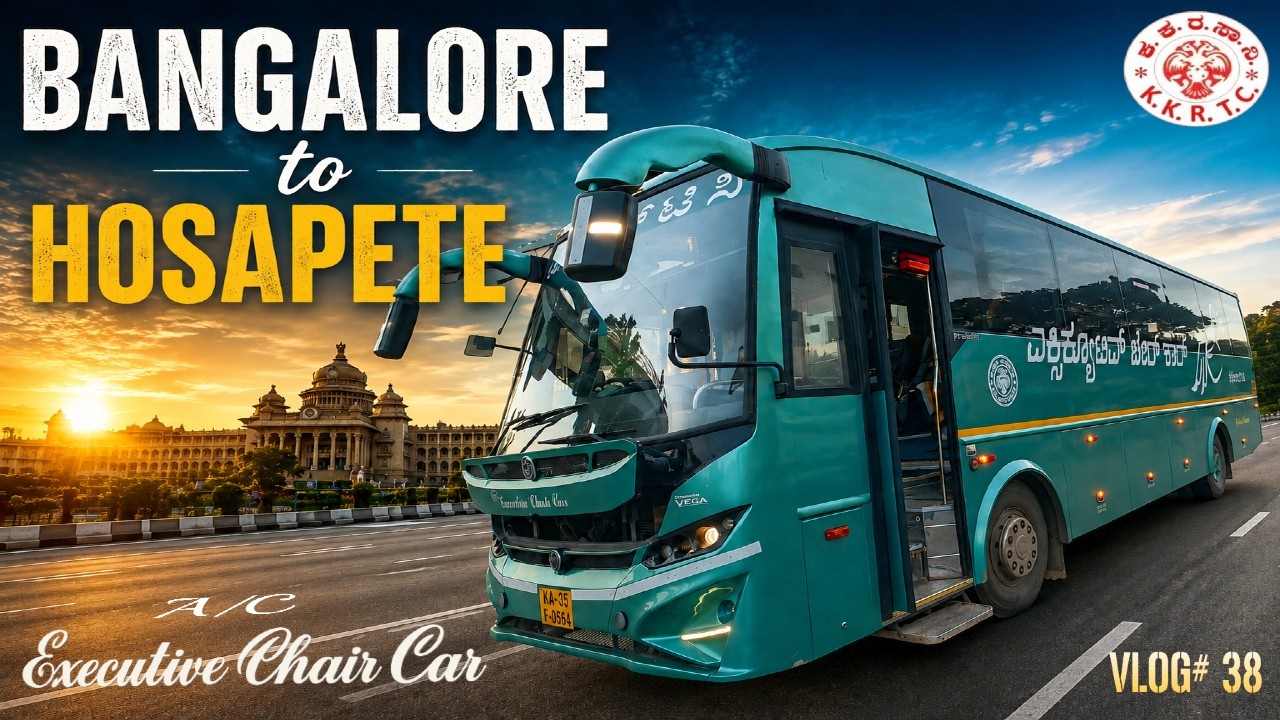 First Ride on KKRTC Executive Chair Car | Bangalore to Hosapete| Premium AC Seater Coach| Fare: ₹807