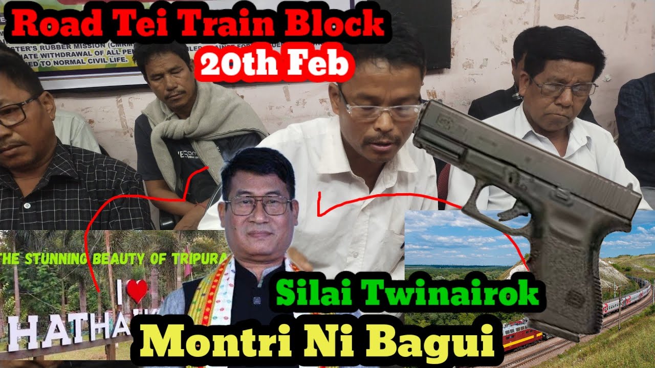 BIKASH MONTRI NI BAGUI RETURNEES ROK HAINO HAI ROAD TRAIN BLOCK KHAI NAI 20TH FEB.. 