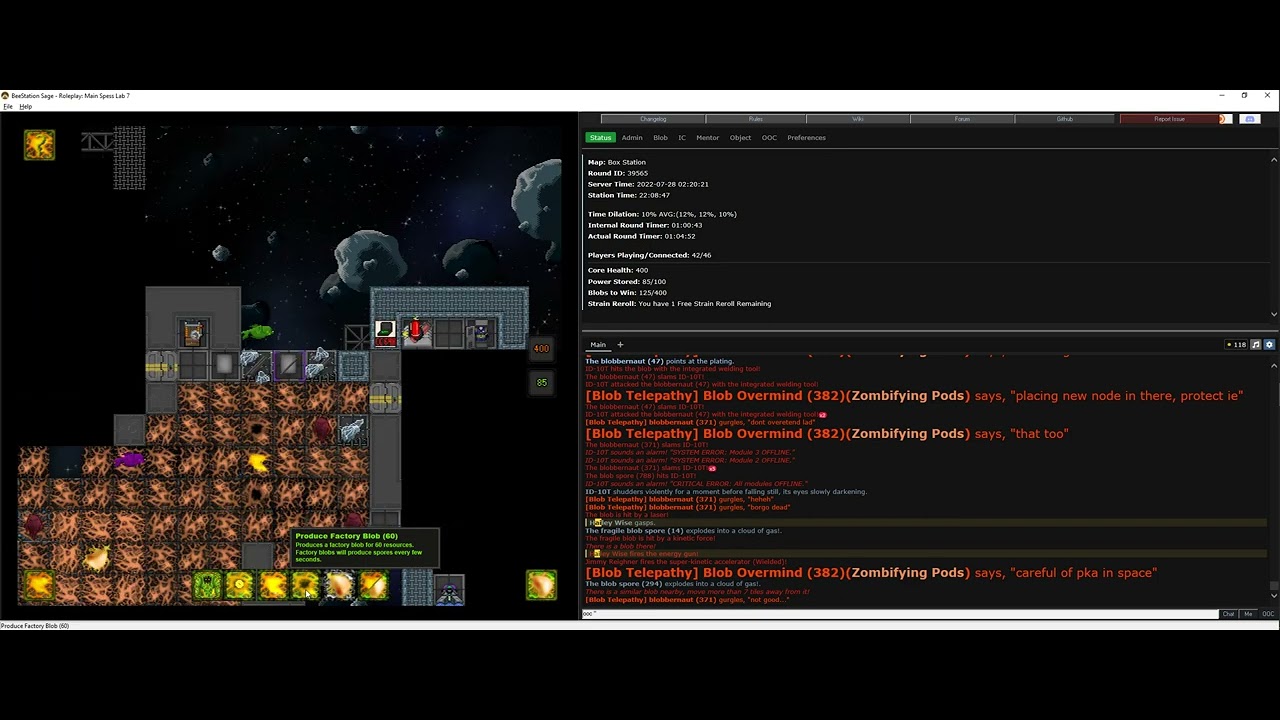 SS13 (Beestation Sage) Blob Gamign