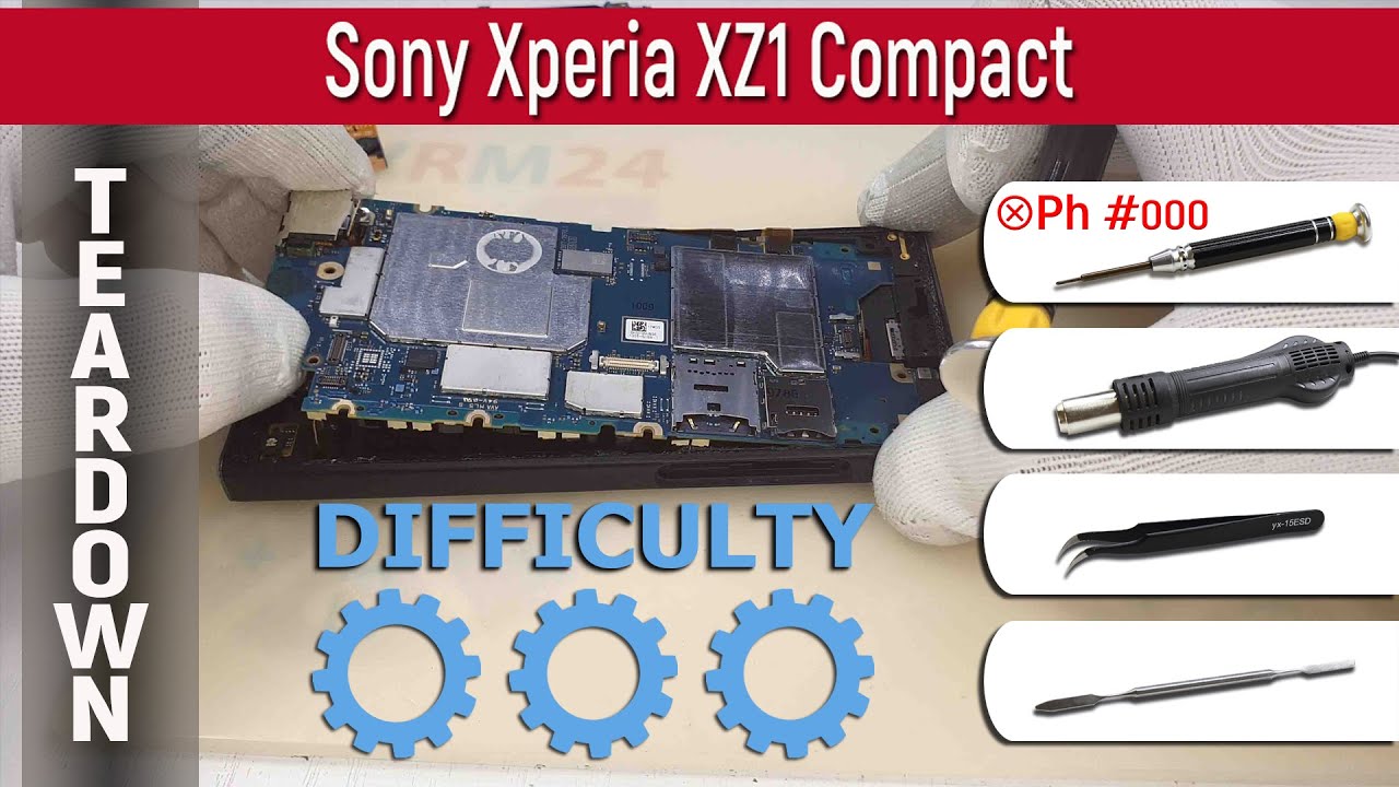 Как разобрать 📱 Sony Xperia XZ1 Compact G8441 Разборка и ремонт