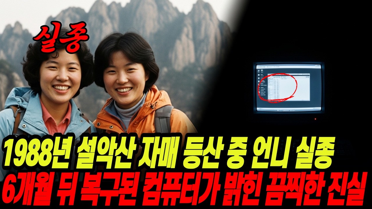 1988년 20대 자매 설악산 등산 중 실종된 언니, 6개월 뒤 복구된 동생의 컴퓨터가 밝힌 끔찍한 진실