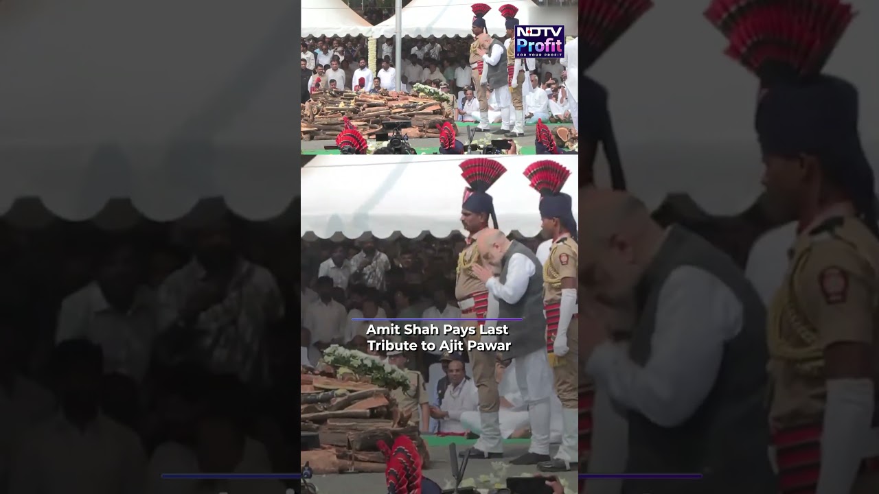 Amit Shah Pays His Last Tribute to Ajit Pawar | Ajit Pawar Funeral