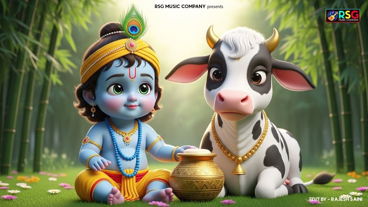 Little Krishna Song छोटी छोटी गैया - Choti Choti Gaiya Chote Chote Gwal | Krishna Song