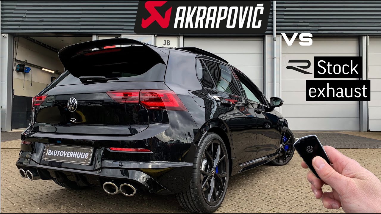 2022 VW Golf 8 R Sound AKRAPOVIC vs Stock Exhaust | Comparison Sound, Startups, Revs, Launch Control