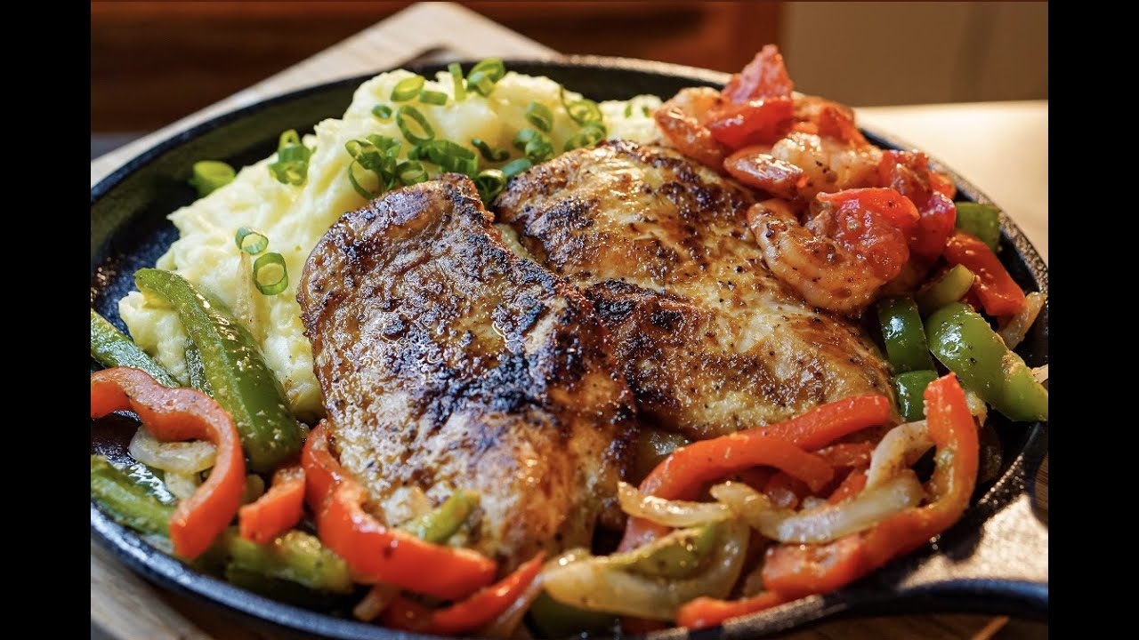How to Make TGI Fridays sizzling chicken and shrimp skillet
