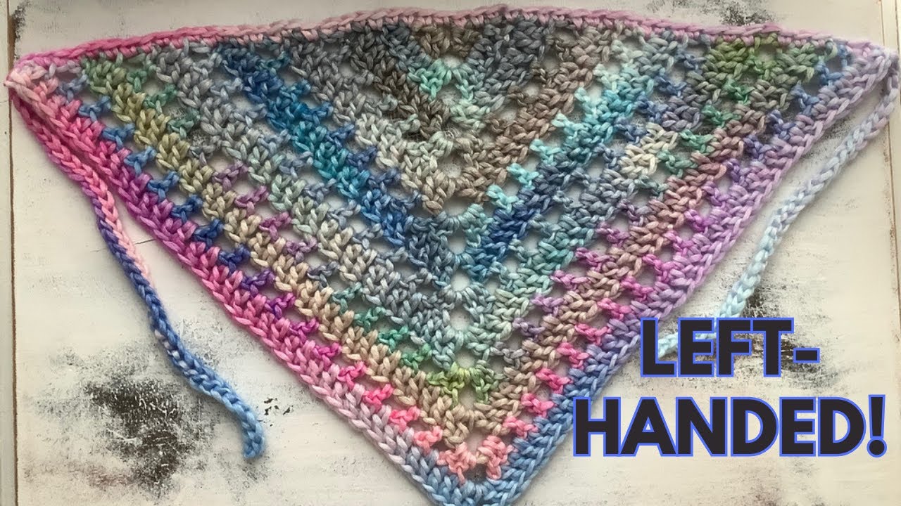 Left-Handed Crochet Bandana Pattern for Beginners - complete free pattern