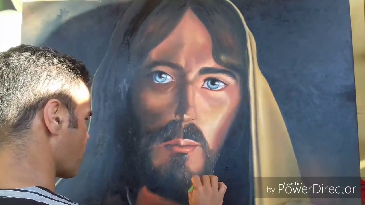 Jesus linda pintura realista.