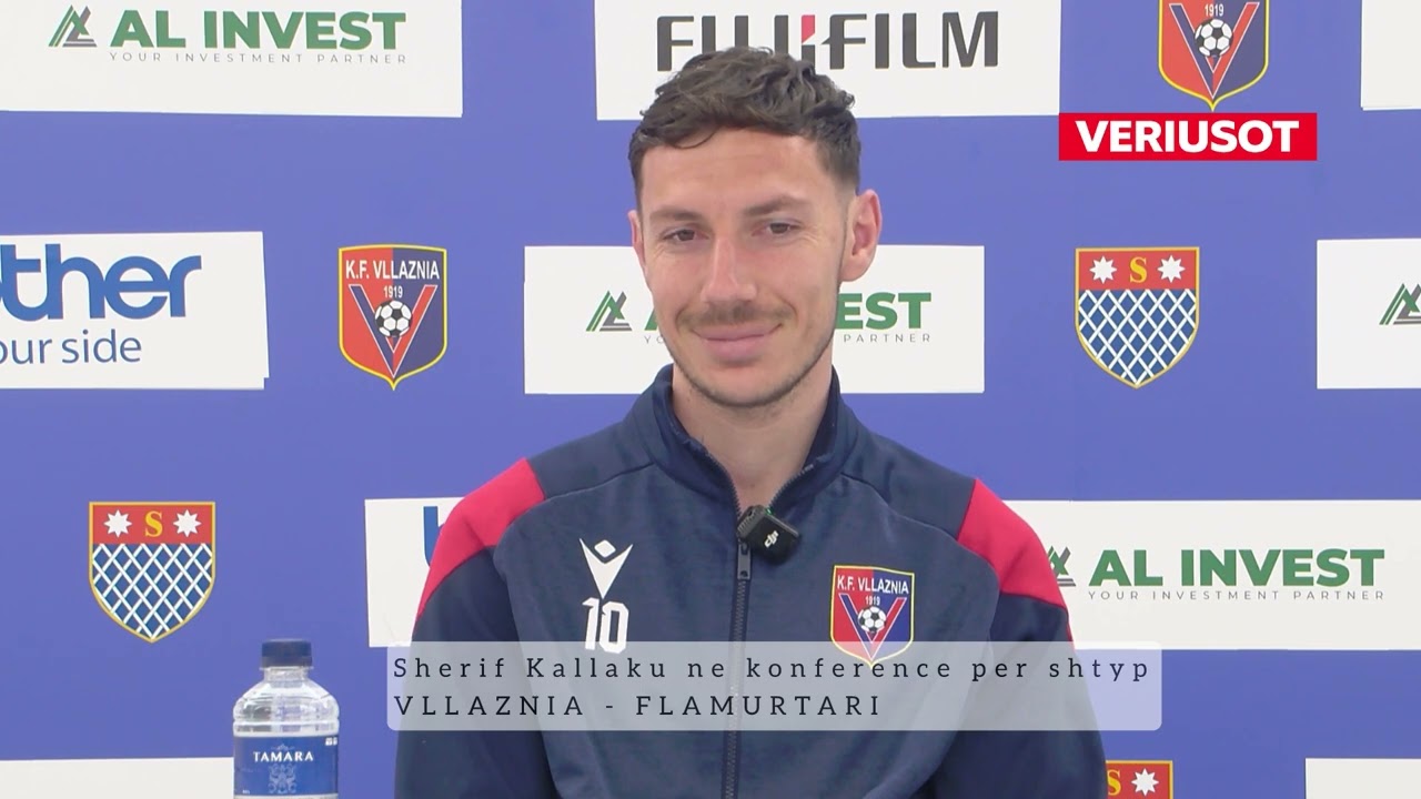 Sherif Kallaku ne konference per shtyp FLAMURTARI - VLLAZNIA 