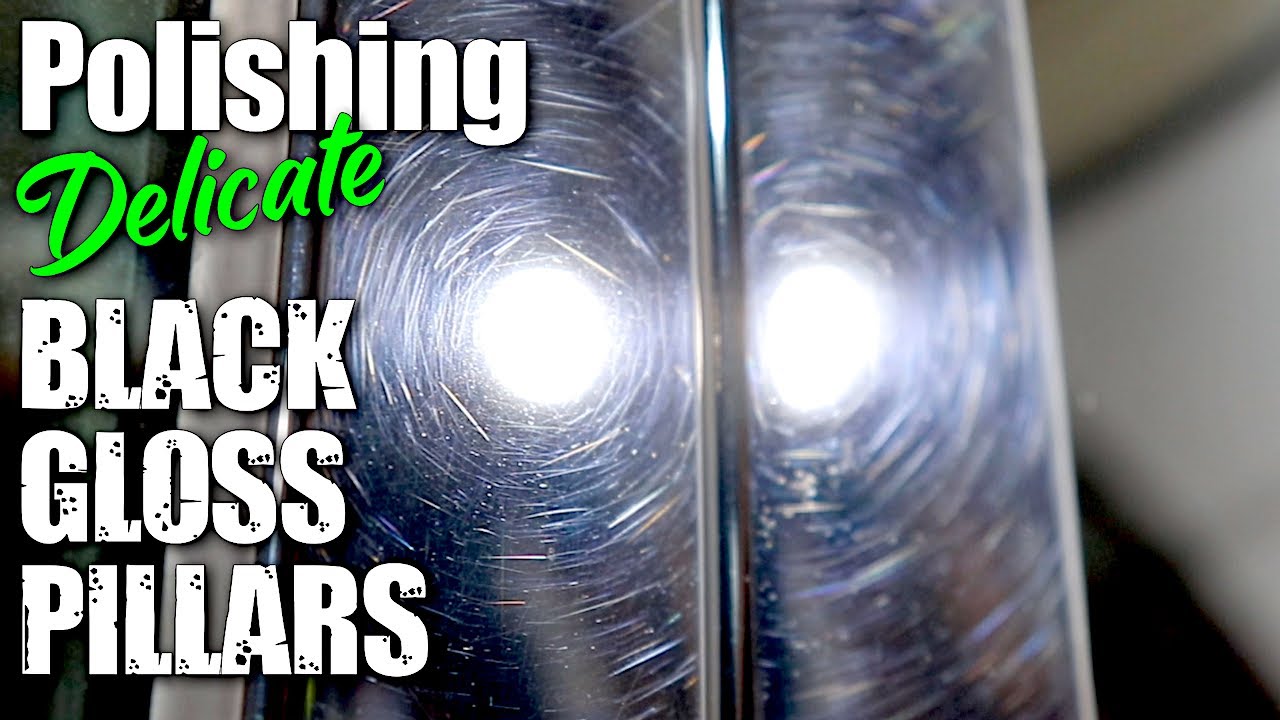 Polishing Delicate Gloss Black Pillars! #autodetailing #paintcorrection
