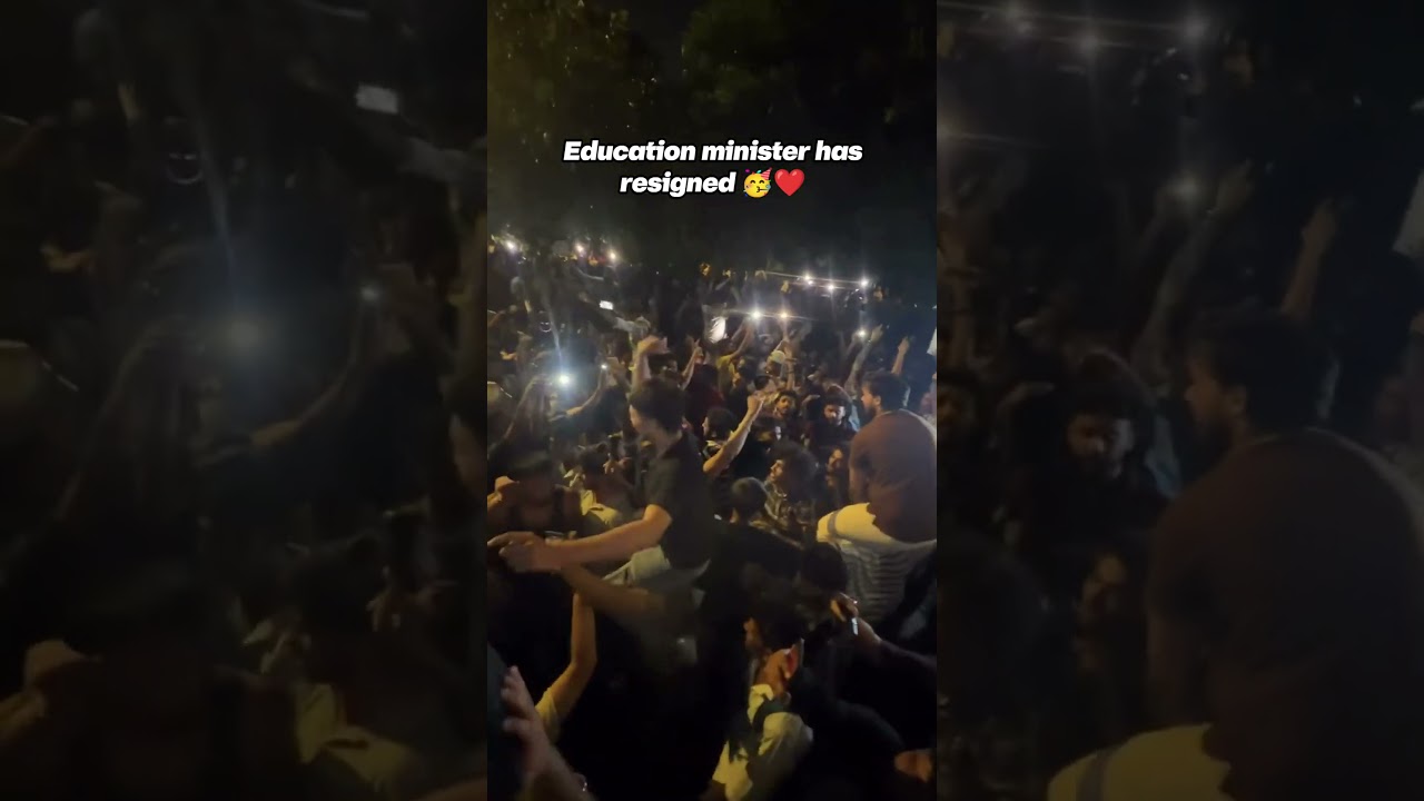 Education Minister Resignation Protest Turns Into a Dance Night? 😳  #Shorts #cjp #genz