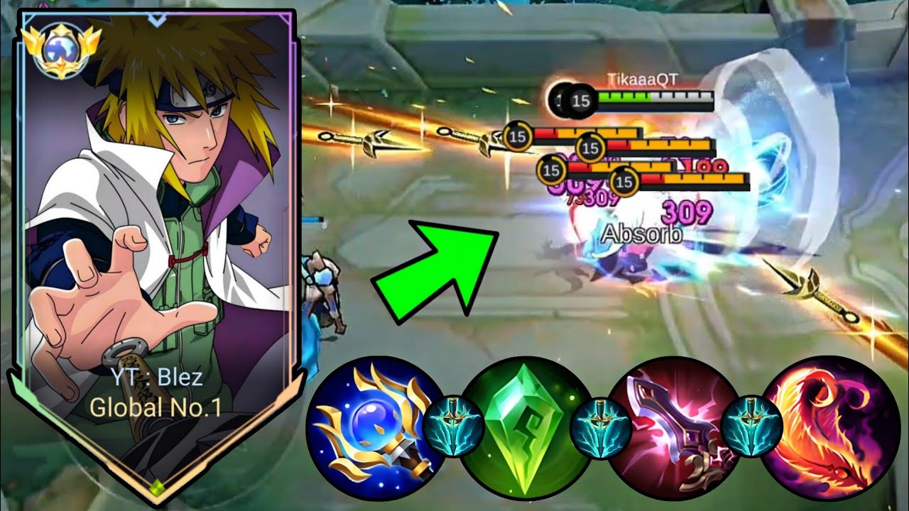 MINATO NAMIKAZE KILL 16!! 🔥 BEST ONE-SHOT BUILD EMBLEM FOR GUSION 2026!! (Must watch!!) - MLBB 