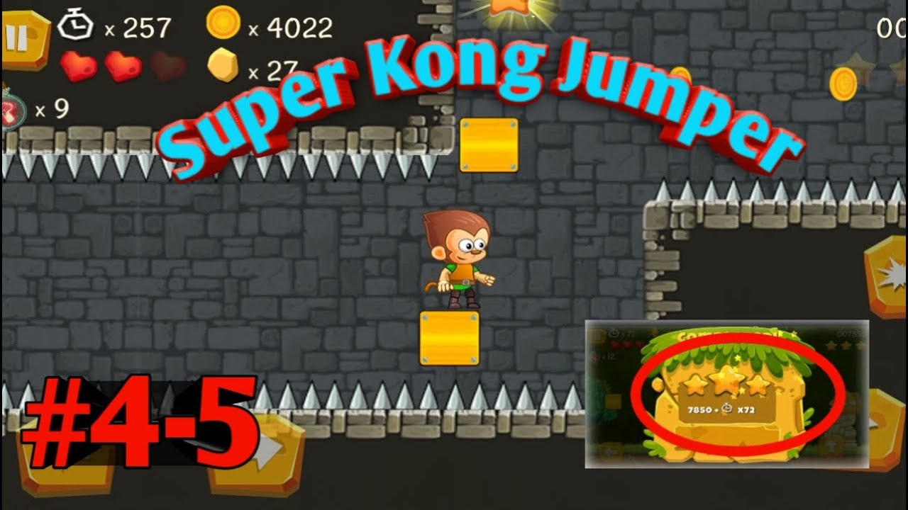 Super Kong Jumper Gameplay Level 4-5 | Game Android, ios