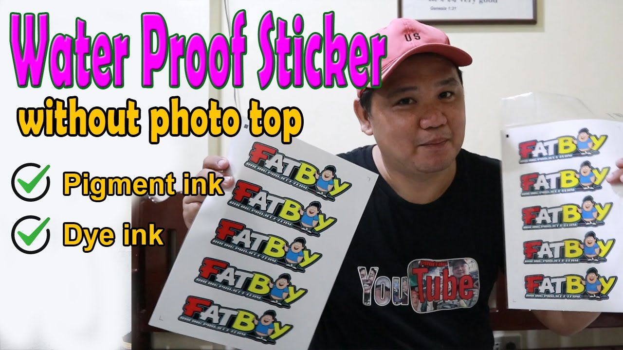 Printable Water Proof Vinyl Sticker| using Pigment ink and Dye ink