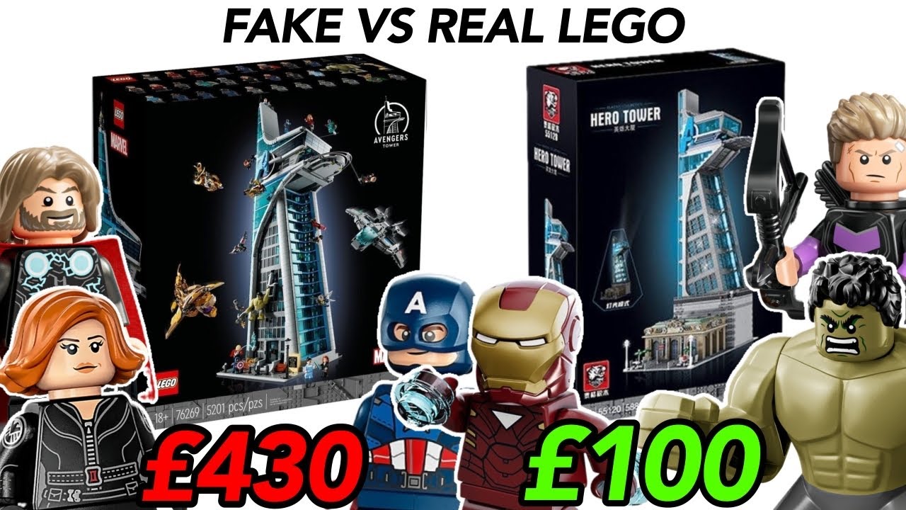 LEGO Avengers Tower Showdown: Real vs Fake!