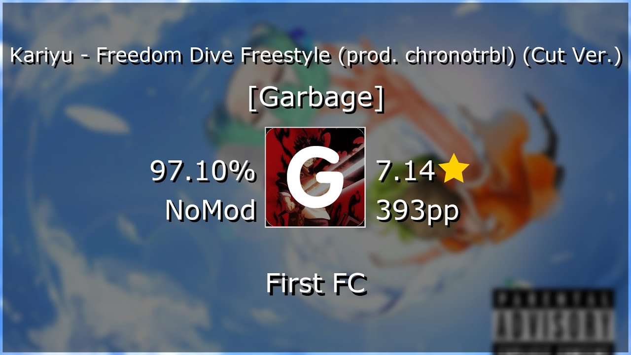 sowaboat | Kariyu - Freedom Dive Freestyle (prod. chronotrbl) (Cut Ver.) [Garbage] 97.10% FC 402pp