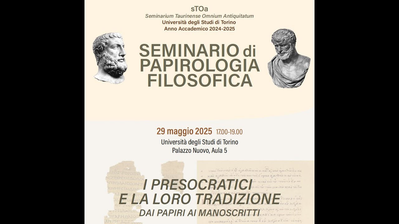 Christian Vassallo – I Presocratici e la loro tradizione dai Papiri ai Manoscritti