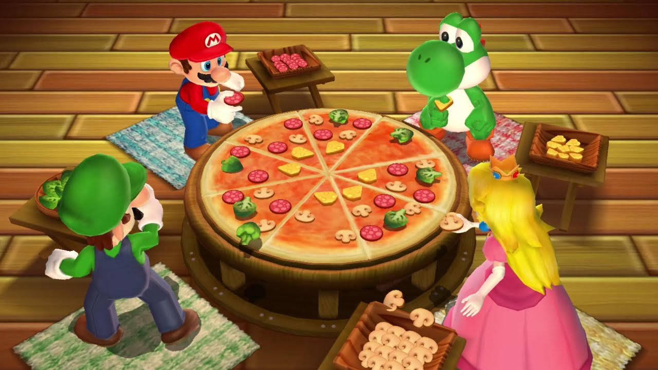 Mario Party 9 HD Gameplay - Mario vs Yoshi vs Luigi vs Peach Mini Game (Master Cpu)