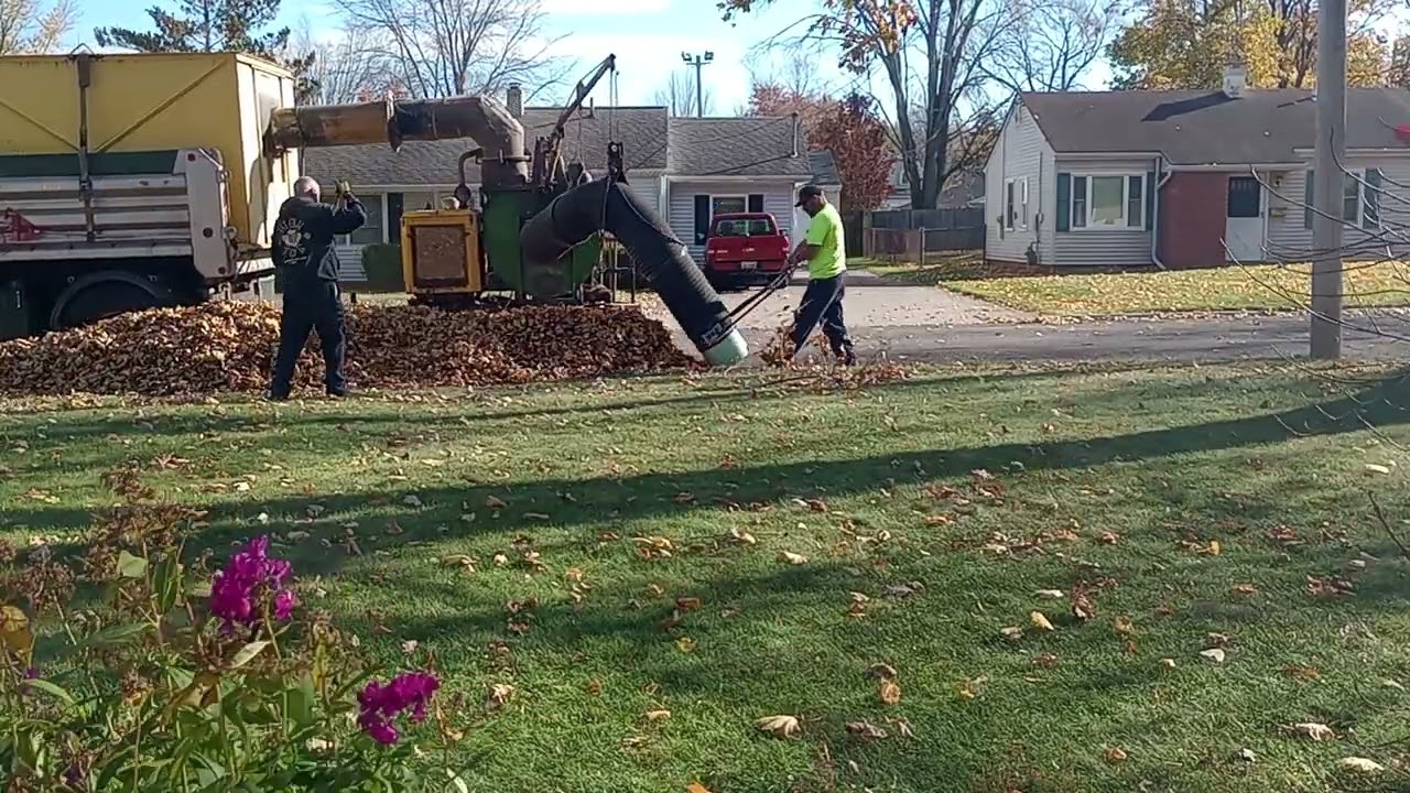 City leaf pick up. They had to empty the truck.