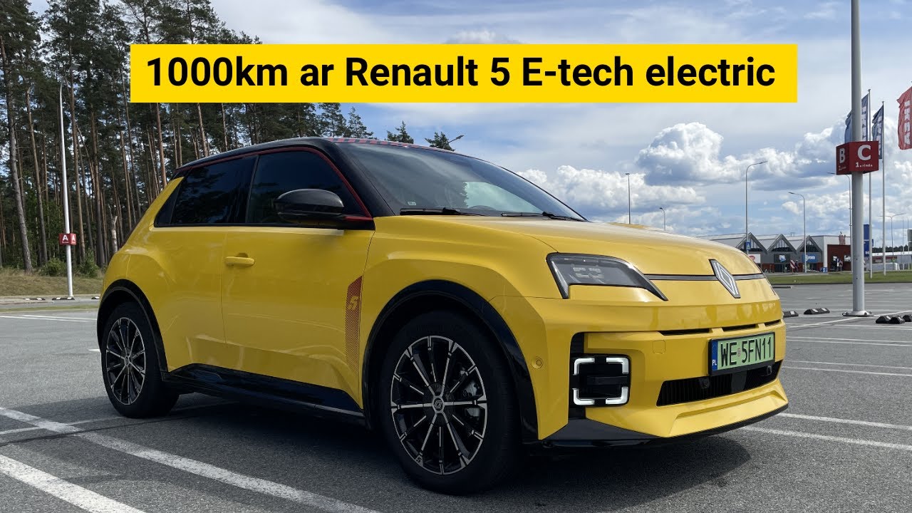1000km brauciens ar Renault 5 E-tech Electric elektroauto