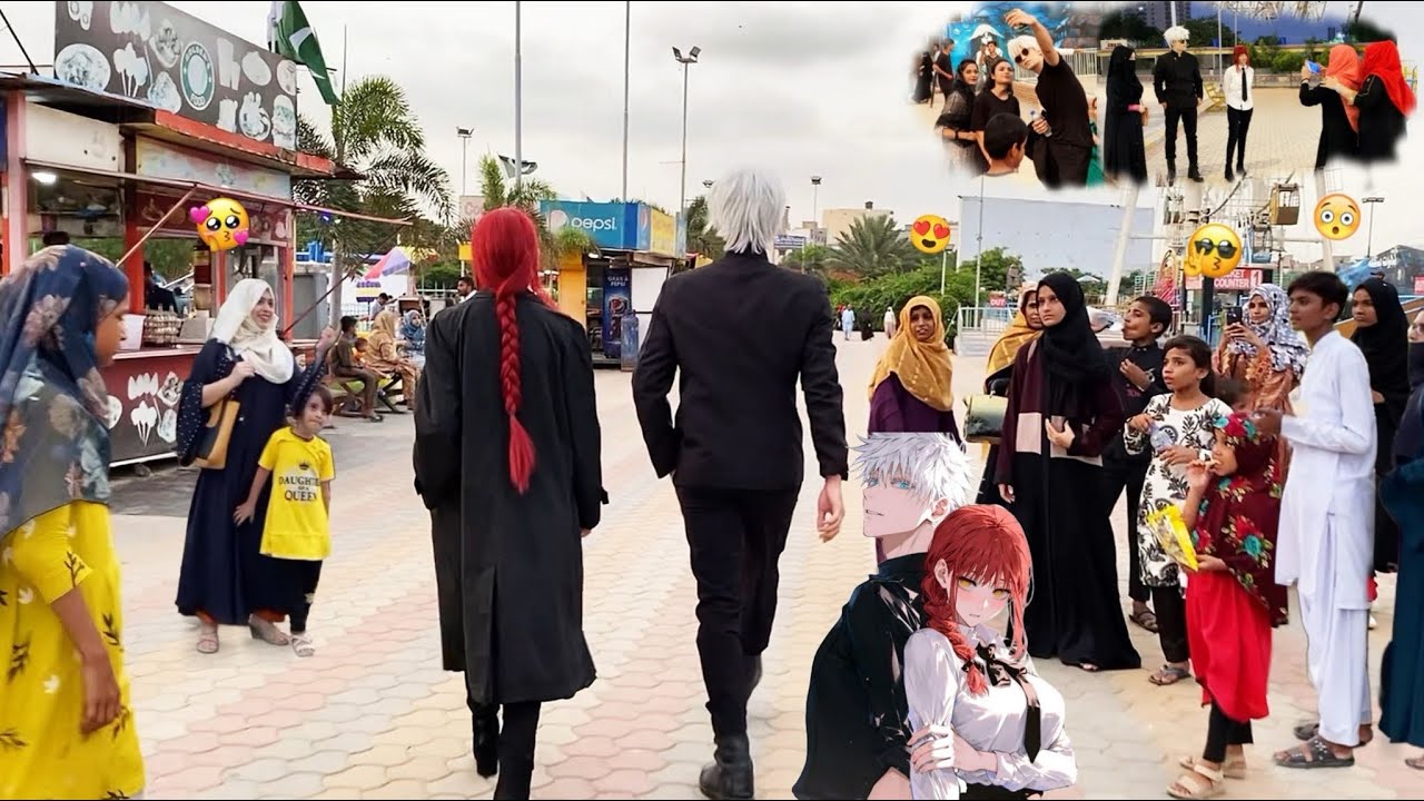 Gojo x Makima in Pakistan 😍  Caught Amazing public reactions 😲