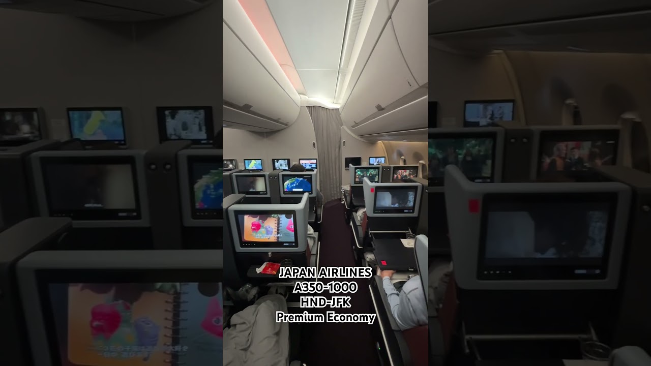 Japan airlines A350-1000 HND-JFK Premium Economy #JAL #airbus