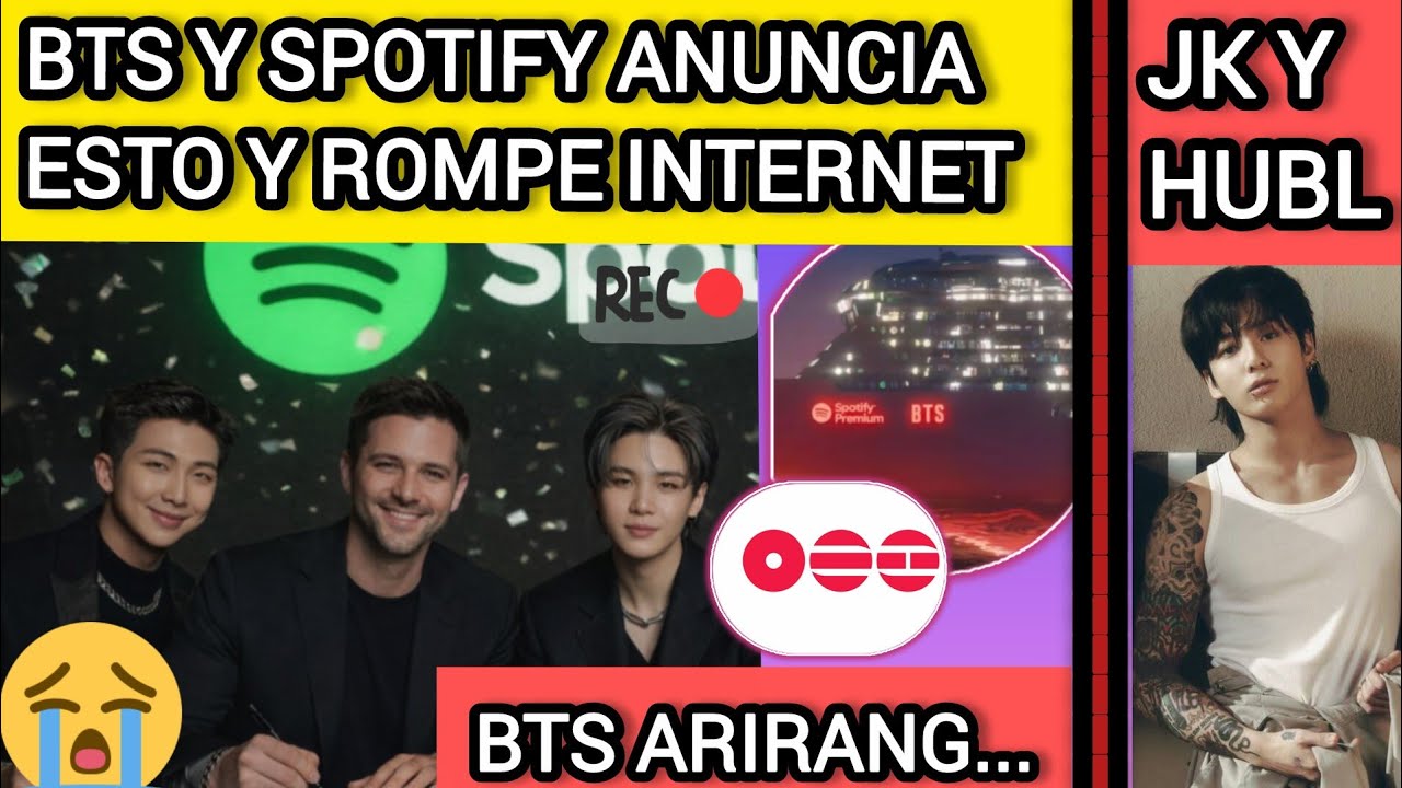 🚨BTS Y SPOTIFY ANUNCIAN NOTICIA PARA ARMY QUE ROMPE NET😭JK Y ⁉️ noticiasdebtsrecientes