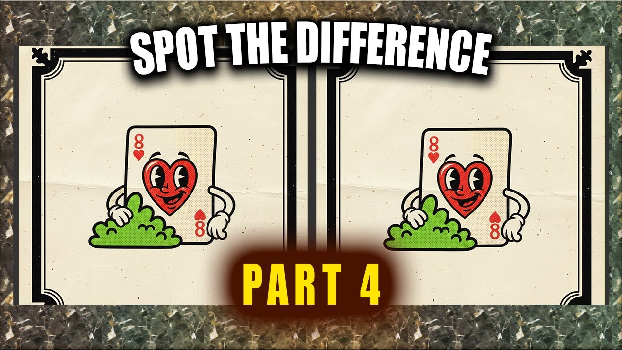 Spot the Difference, Puzzles hard playing cards 🃏 edition part four.