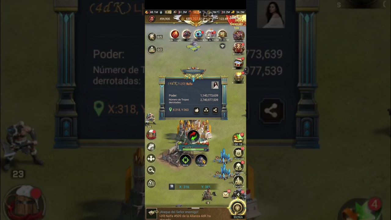 Rise of Castles ke 414 vs 509