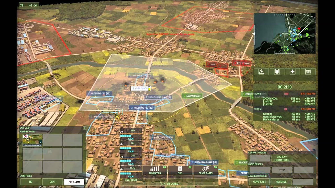 Wargame: Red Dragon - Gameplay - South Korea on Wonsan Harbor (3v3)