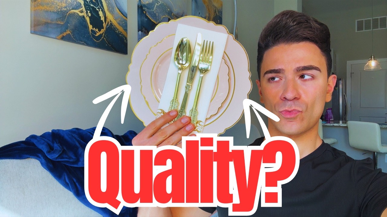 Luxury Party Plates Without Breaking the Bank 🍽️ AIRE 175PCS Pink Gold Plastic Plates 💕✨