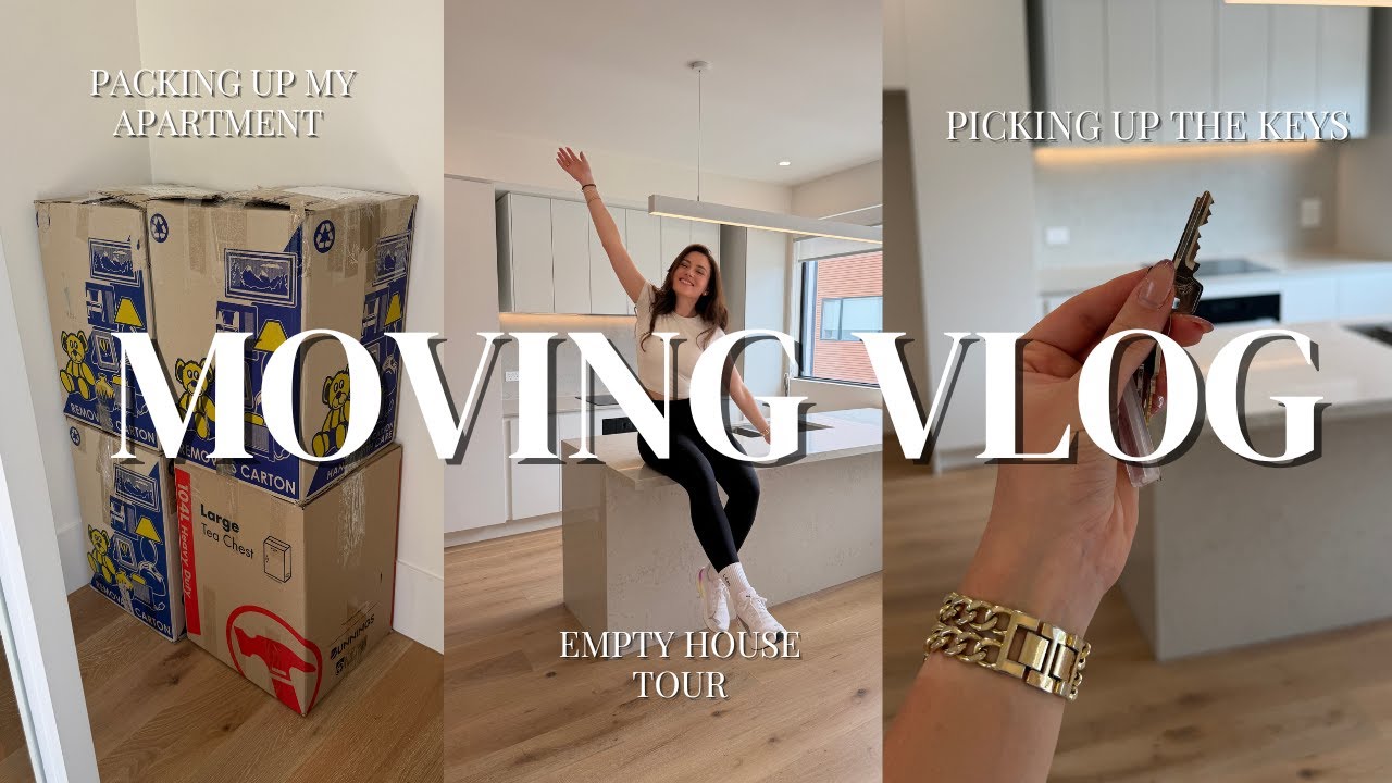 Moving Vlog | Packing My Apartment, Getting the Keys & Empty House Tour 🏡