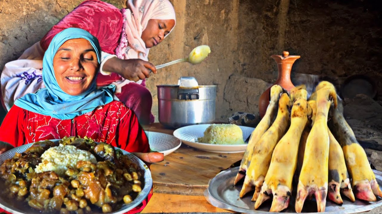 أجواء البادية في المغرب/ وجدات لينا لكرعين بروز جاو معسلين ياسلام👌لواليدة بقات بلاستها ليوم😊