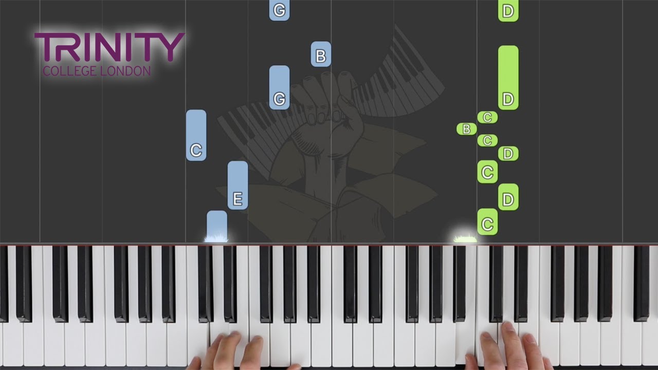 Passepied in C major / TRINITY Piano Grade 1 2021-2023 / Synthesia Piano tutorial