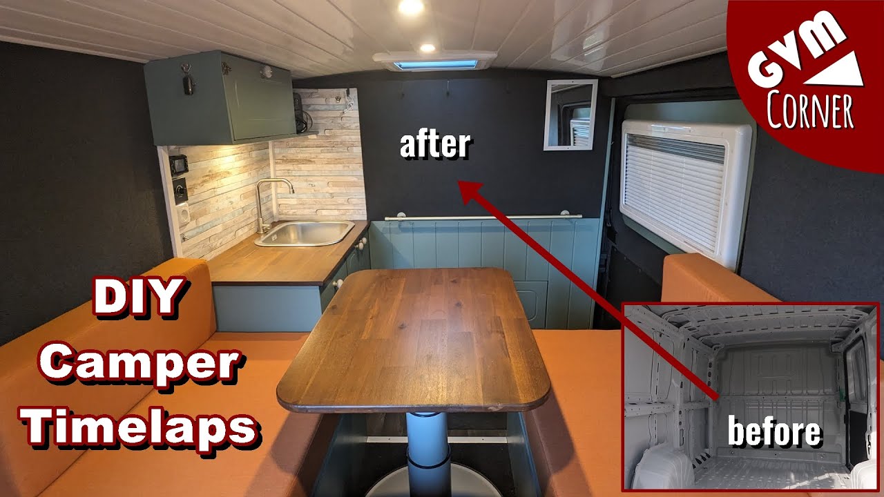 Zeitraffer - DIY Fiat Ducato L1H1 Camper Ausbau für unter 5000€ - Timelaps